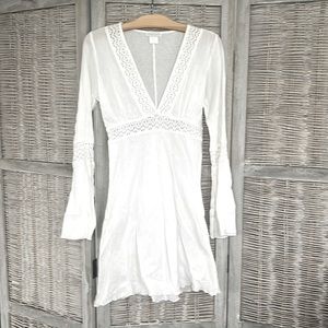 Boho sheer gauzy dress shirt size small
